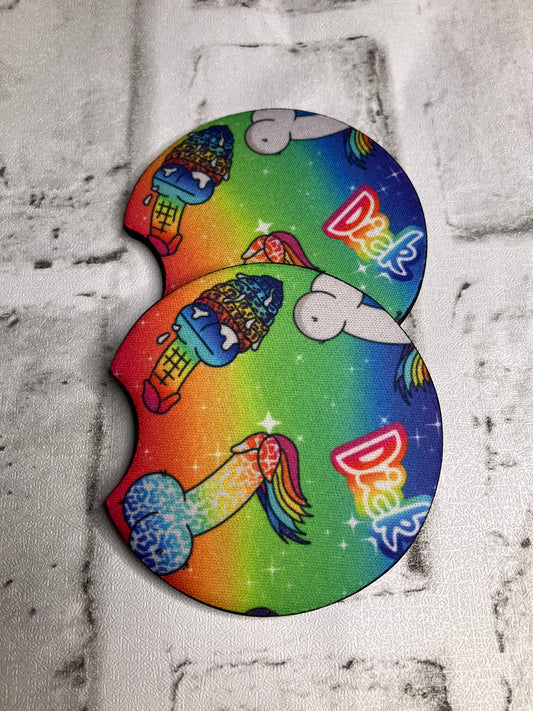 Richard LF rainbow car coaster