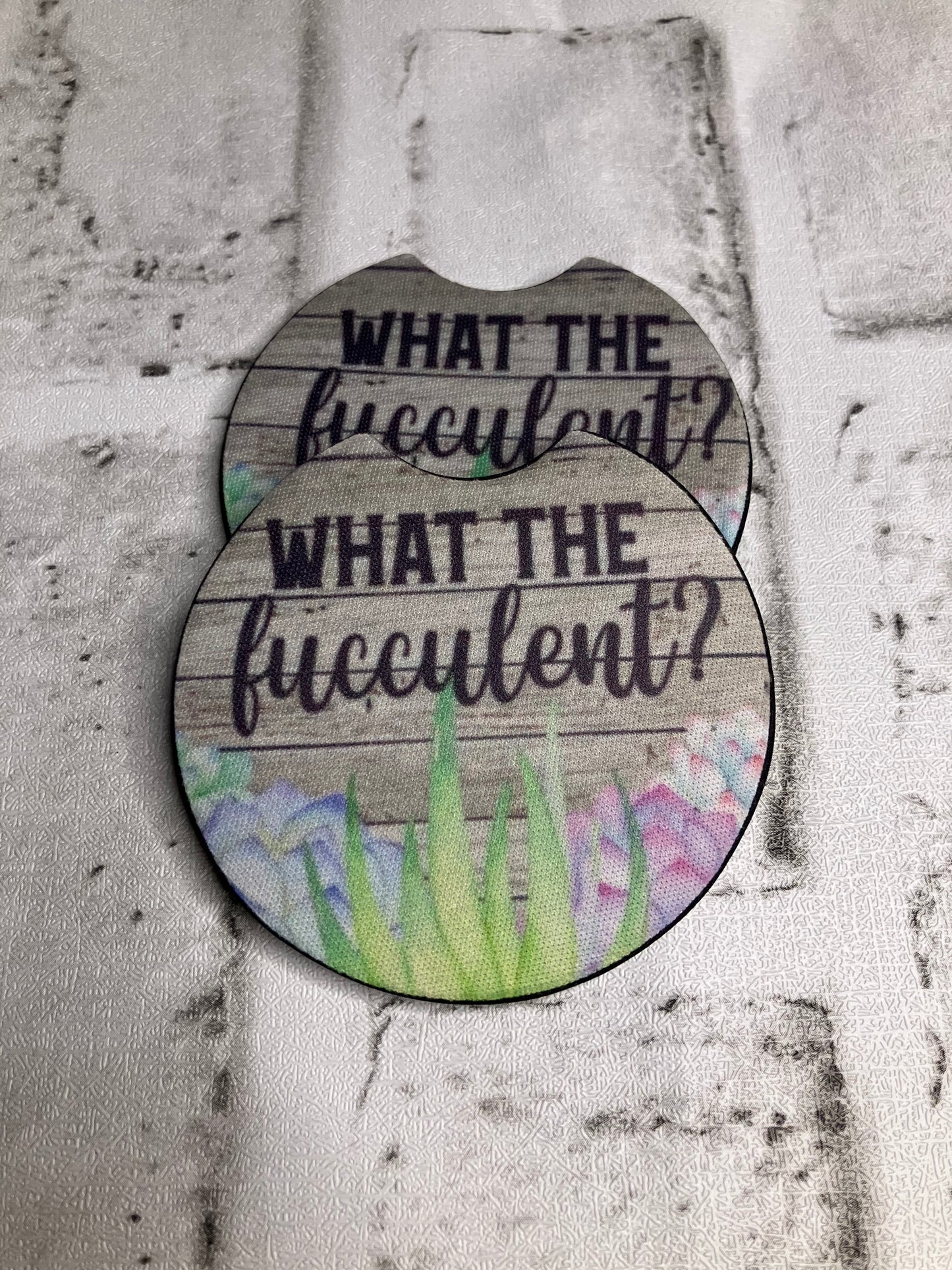 What the fucculent car coasters