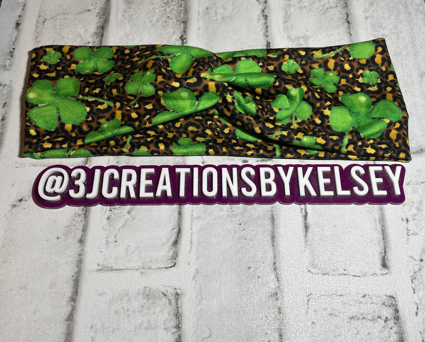 Clover cheetah child headbands