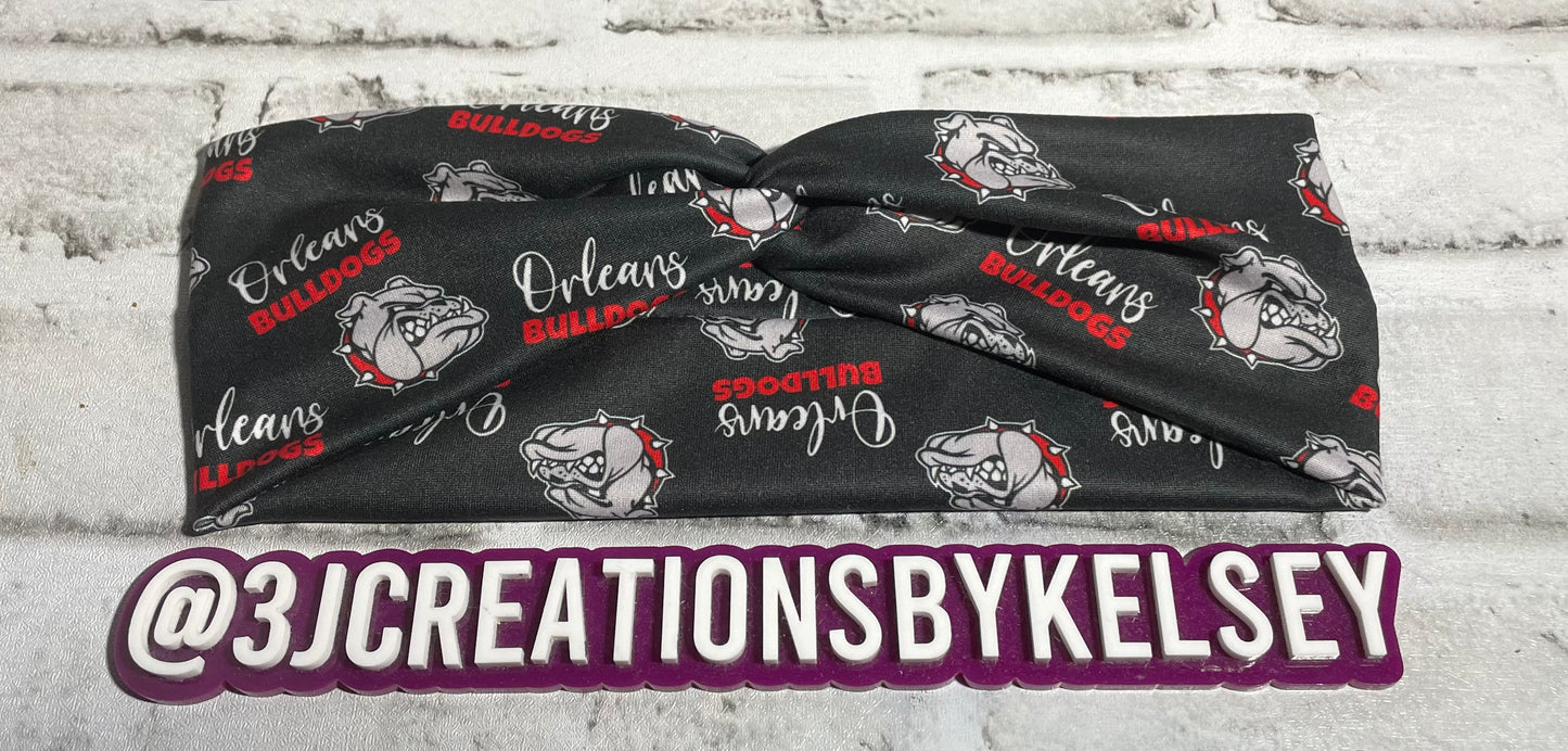 Orleans Bulldogs headbands Adult⭐️