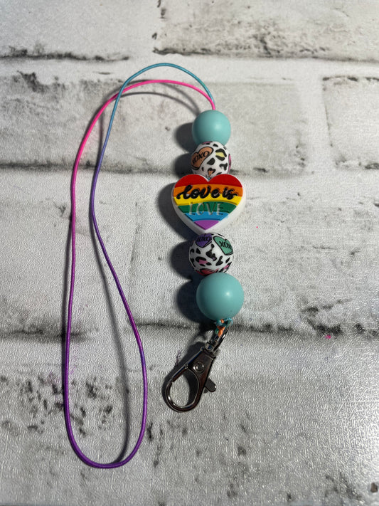 Love is love cheetah/light blue car freshie holder