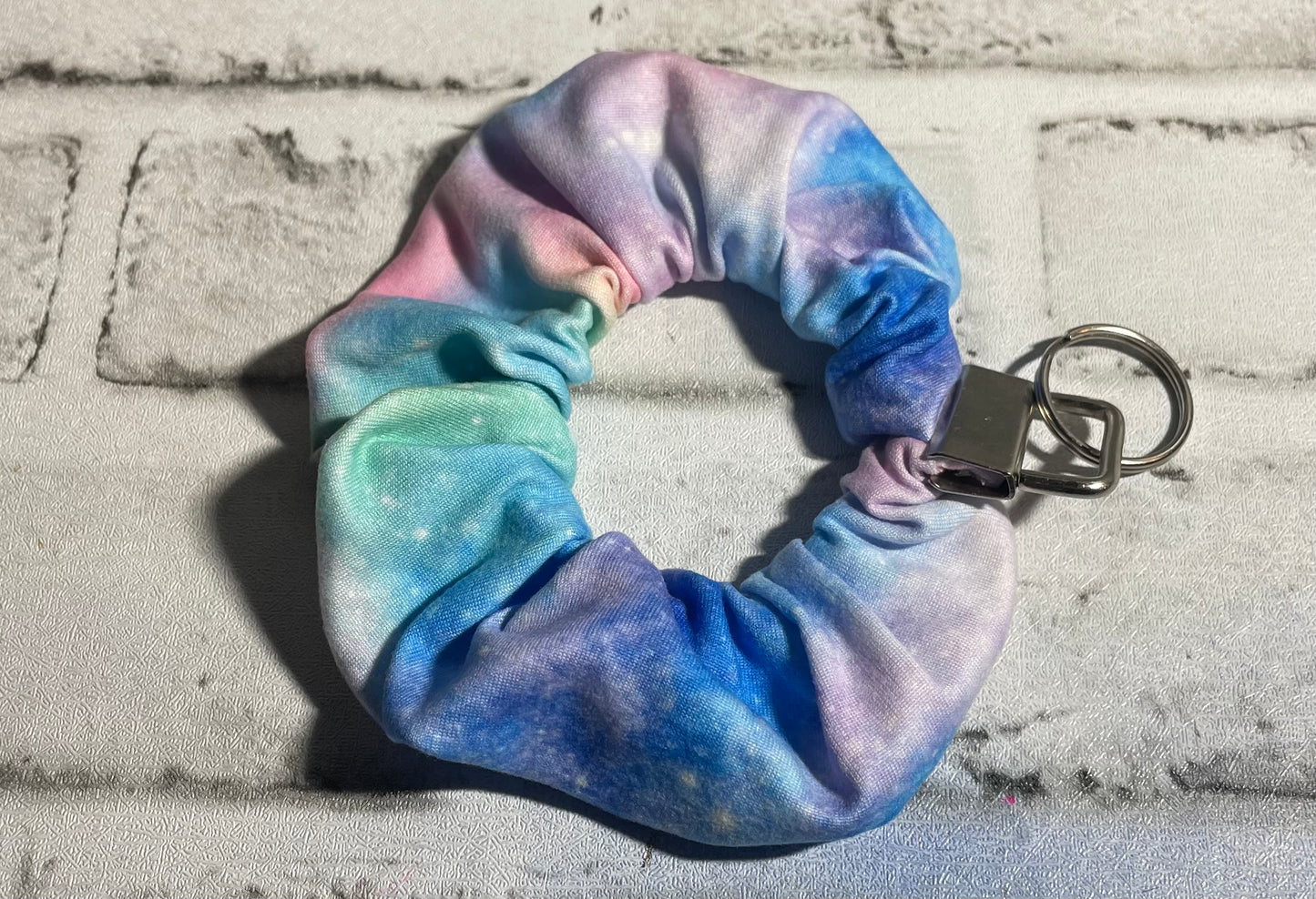 Pastel galaxy scrunchie keychain⭐️