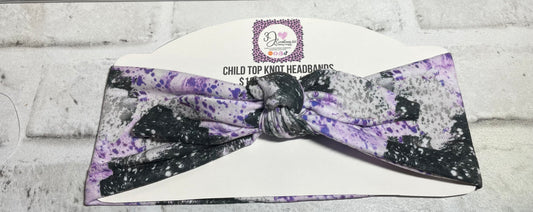 Purple cow child top knot headbands⭐️