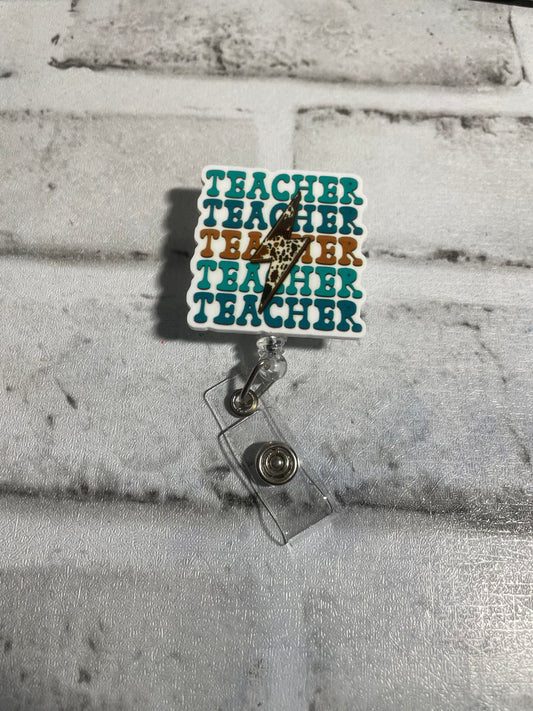 Western teacher badge reel💚
