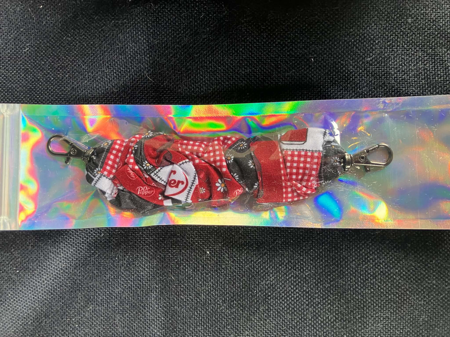 Dr pepper scrunchie phone holder