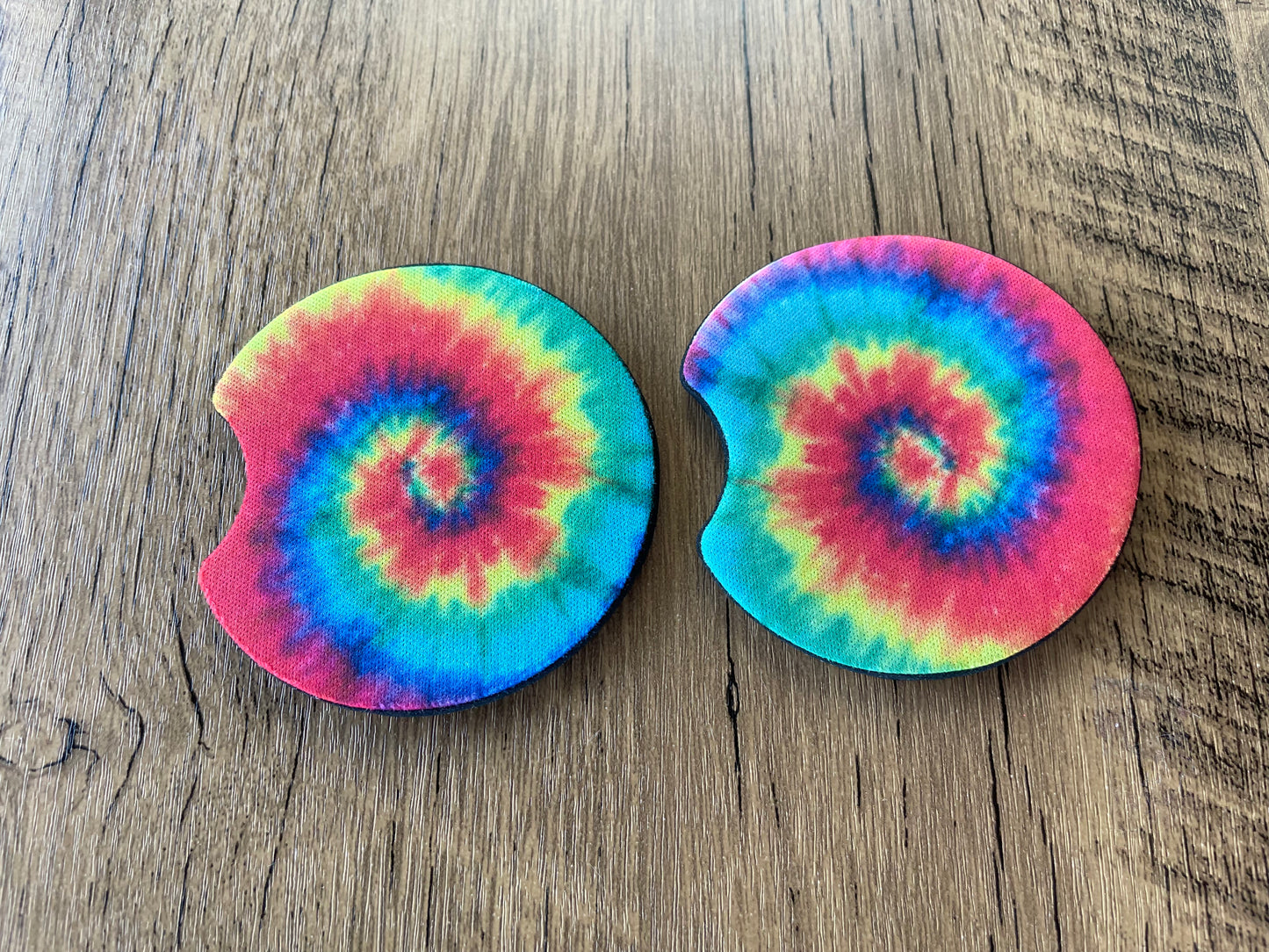 Tie dye car coasters