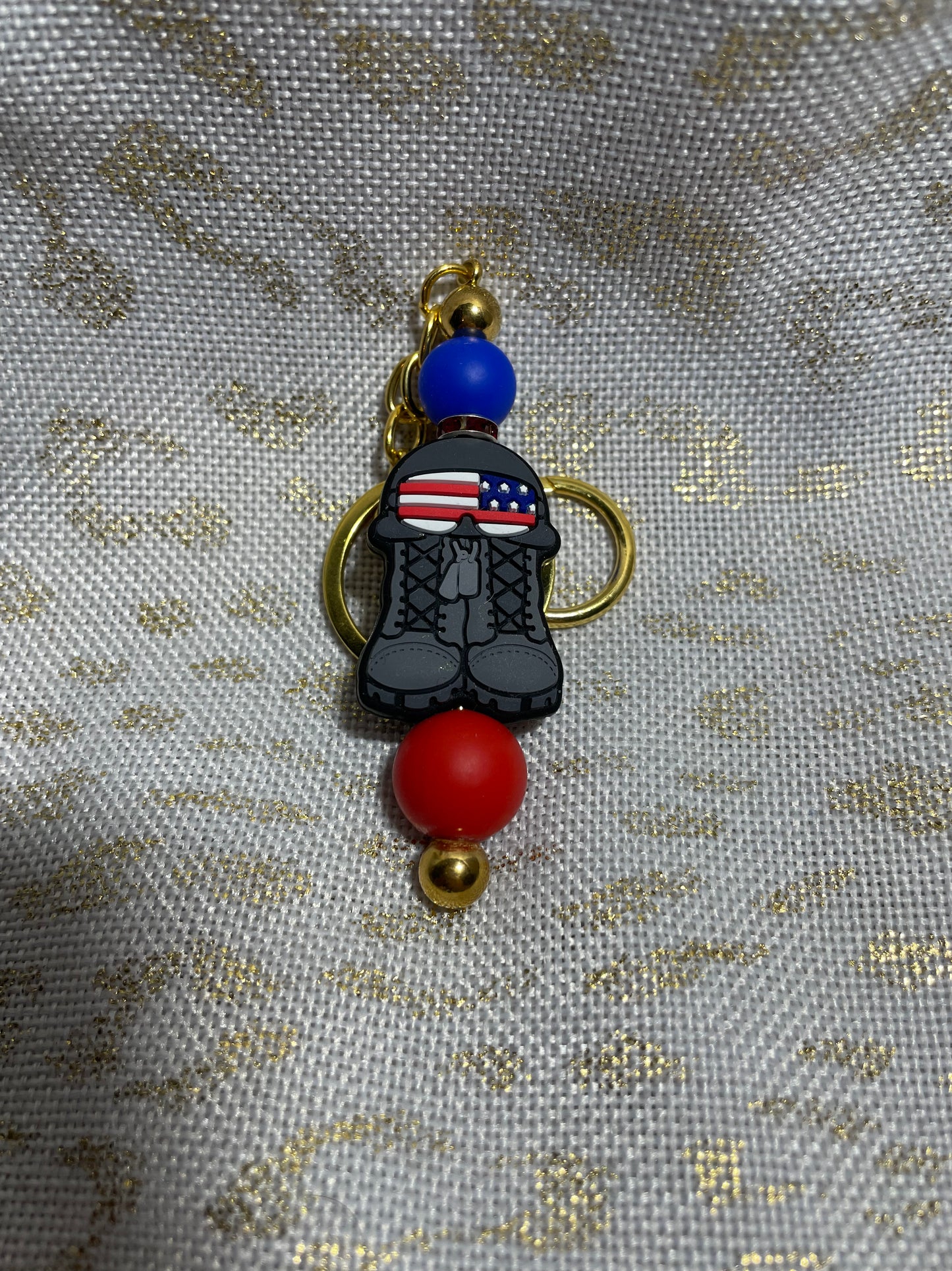 Military boots keychain