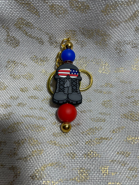 Military boots keychain