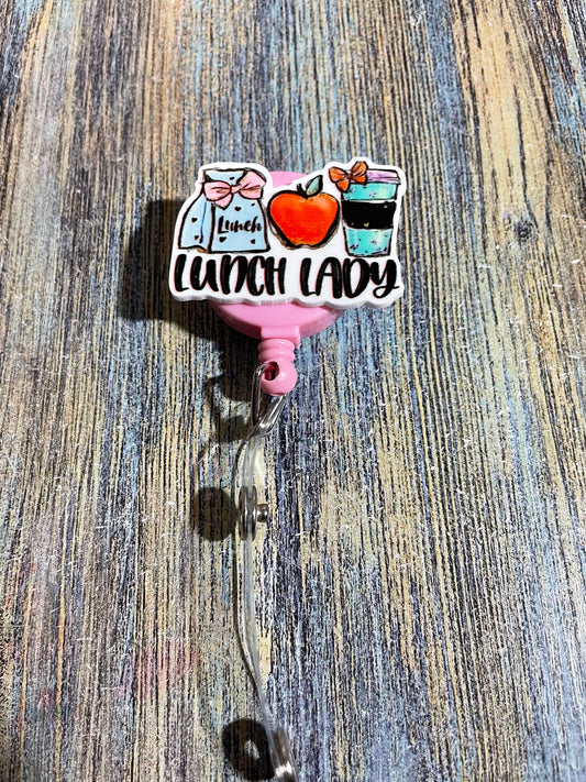 Lunch lady badge reel⭐️