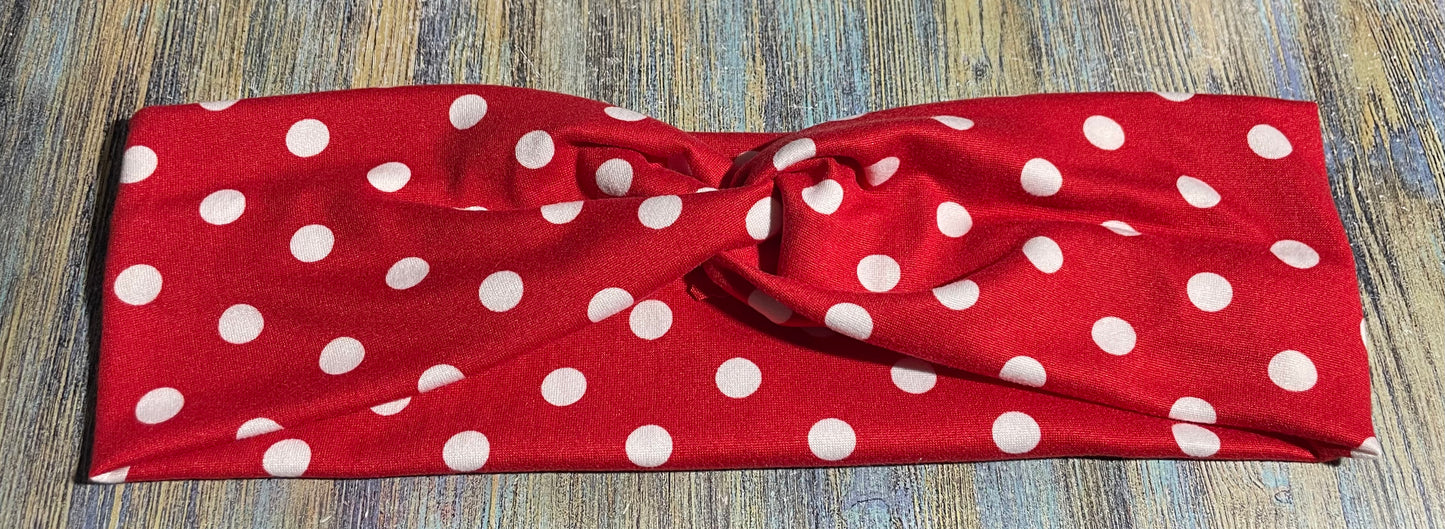 Red polka dots headbands (child)